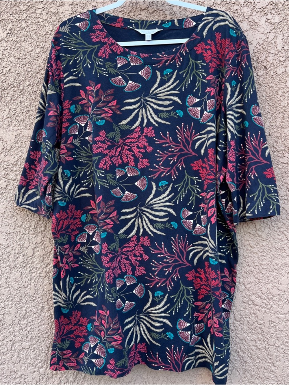 Floral Organic Cotton Dress‎ Women Size 16 by Seasalt Cornwall